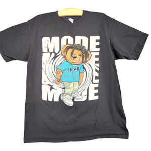 Yazbek Mens Travis Scott Bear Sicko Mode Cactus Jack Graphic T-Shirt Black Large